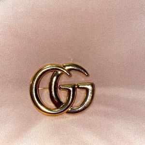 Designer Inspired Gold tone Brooch